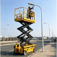 Customized Self-propelled Scissor Lift 6.6m Maximum Working Height Electrical Lift Platform Foldable Scaffolding 200kg Capacity