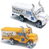 Pixar Cars Miss Fritter School Bus Anime Figure Kids Truck Model Toy Alloy Material Racing Car Children's Birthday Gifts