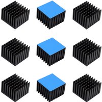 28x28x20mm 10pcs Aluminum Heatsink Black Heat sink Cooler for Electronic IC Chip RAM Cooling With Thermal Conductive Tape