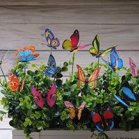 1-32Pcs Butterflies Garden Yard Planter Colorful Whimsical Butterfly Stakes Decoracion Outdoor Decor Flower Pots Decoration