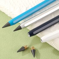 Simple Metal Pencil No Ink Non-Sharpening Unlimited Writing Pencil Infinity Pencils Stationery