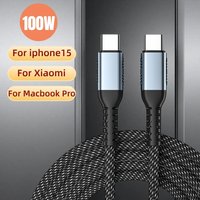 100W 5A USB C to Type C Fast Charging Cable for MacBook Pro PD Quick Charge 4.0 for Samsung Xiaomi mi 10 USB C Data Cable 1/2M