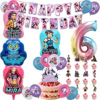 K Pop Birthday Party Decoration Combination New Set For Event Supplies Latex Balloon Foil Balloons Backdrop Plate Cup Banner