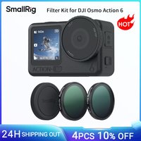 SmallRig Action 6 Filter Kit for DJI Osmo Action 6 with 1/4 Effect Black Mist / ND16 & CPL Filter & Silicone Lens Cover - 5896