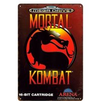 1p,Mortal Kombat Sega Mega Drive Retro Video Game Metal Poster Tin Sign 20*30cm