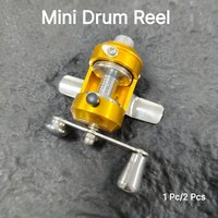 1Pc/2Pcs Mini Metal Drum Fishing Reel ST5RL Portable Small Casting Trolling Reel with Adjustable Drag Dual Knobs Handle