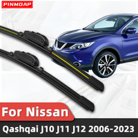 PINMOAP 2PCS Front Windshield Wiper Suitable For Nissan QashqaiJ10 J11 J12 2006-2023 Front Windshield Silent Wiper Automotive