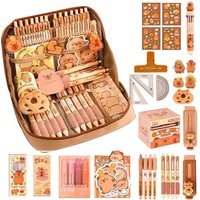 Capybara Stationery Set Abundant Cute Back-to-school Gift Kit Pencil Case Study Stationery for Students Large Capacity Gift Box