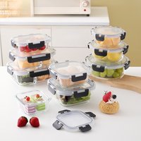 1PC Glass Lunch Box Can Be Heated in The Microwave for Work with Lunch Box and Student Meal Box