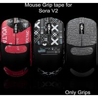 BTL Mouse Grip Tape for Ninjutso sora V2 Lizard Skin Sticker Non Slip Suck Sweat Pre Cut Easy Install Only Grips