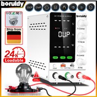 Boruidy Einstellbares Labornetzteil 30 V 10 A, 30V 5A DC-Netzteil mit OCP/OVP, Ausgangsschalter und Encoder-Steuerung, DC-Schaltnetzteil 18 W USB-A/Typ-C