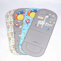 Stroller Cushion Summer Cartoon Seat Pad All-Season Universal Thin Pushchair Pad High Chair Seat Cushion With Back Support