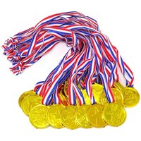 10/20Pcs Plastic Gold Winner Award Medals Kids Birthday Party Favors Sports Game Prize Toys Soccer Football Party Pinata Filler