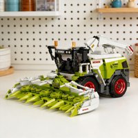 Technical Harvester Baler Durable Mower Building Blocks MOC Farming Simulate Model Assembly Truck Bricks Toys For Kids As Gifts