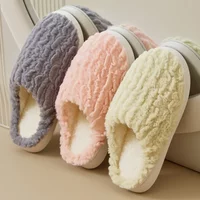 2025 New Simple Cotton Slippers - Cozy Plush Family House Shoes, Men's Winter Stock Non-Slip Indoor Home ladies' Slippers