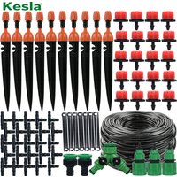 KESLA 5M-25M Micro Drip Irrigation Watering Kits System Automatic & Adjustable Drippers 8 Outlets Atomizer for Garden Greenhouse
