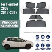 For Peugeot 2008 2013-2019 Magnetic Sun Shade Car Sun Visor Front Windshield Curtains Summer Window Sunshade Auto Accesorries