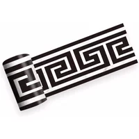 1PC 10*200cm Geometric Pattern Waist Lines Self -Adhesive Waterproof Removable Wall Border Stickers for Home Decoration