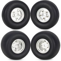 4Pcs RC Rubber Tires Wheels with Silencing Sponge – Fits Tamiya 1/10 Frog/Sand Scorcher/Grasshopper/Hornet Buggy