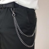 Fashion Metal Waist Chain Punk Hip-hop Pendant Design Versatile Jeans Pants Chain Street Style Accessories