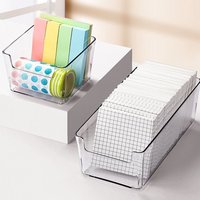 Simple Transparent Note Storage Box Acrylic Waterproof Drawer Separate Storage Case For Students Stationery Desktop Organizer