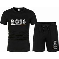 2026 men's summer sports short sleeved set, two-piece set, men's summer quick drying sports set, casual and comfortable