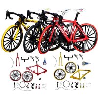 DIY Mountain Bicycle Model Ornament , 1:8 Alloy Simulation Mini Bicycle Model Scale Kit