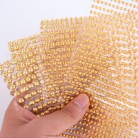 3/4/5/6mm Gold Flatback Pearls Self Adhesive Rhinestone Sticker DIY Making Nail Arts Kids Toys Face Makeup Decoration