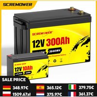 12,8 V 300 Ah LiFePO4-Akku, wiederaufladbarer Lithium-Akku mit 200 A BMS 4000–15000 Deep Cycles Lithium-Eisenphosphat-Akku