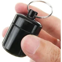 Aluminum Pill Keychain Holder Small Pill Box Waterproof Organizer Stonego Portable Pill Holder Keychain