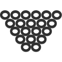 20Pcs/kit Propane O-Ring Gas Adapter Soft Rubber Gasket Pipe Connector 0.716" Out Diameter Gas Leakage Prevent Sealing Washer