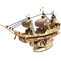 Ocean sailboat 3D Wooden Puzzle, Scale Model,DIY Model Kit, Handcraft Gift,Home Decoration,Mechanical Toy,Birthday/Chri