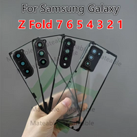 F956 F946 F966 Housing For Samsung Galaxy Z Fold 7 6 5 4 3 2 Transparent Battery Back Cover Repair Door Rear Case + Camera Lens
