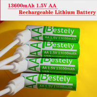 13600mAh 1.5V AA Rechargeable Lithium Battery with Type-C Port, High Capacity Long Lasting Stable Power for Home Devices