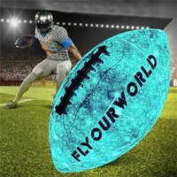 Glow-in-the-Dark American Football - Size 9 & 6 Luminescent Rugby, PU Material, Official Competition & Training Balls For Night