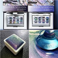 New 2025 Super Vision Artists Solid Half Pans Chameleon Watercolour Paints 8 Colours Aluminium Case Beginner Art Supplies