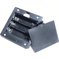 Square Battery Box Plastic Shell 3x AA Rectangular Embedded Battery Holder Storage Box Case 4.5V With Cover