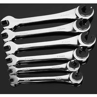 1Pc 8-19 mm Tubing Ratchet Spanner Combination Wrench Ratchet Flex-head Metric Oil Flexible Open End Wrenches Tools Dropshipping