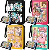 400pcs Anmie Series Card Album Book Folder 4 Card Slots Kaitou Kid Collections Zipper Double Pocket Zipper Card Binder Holder