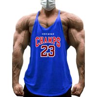 Summer Versatile Sports Vests Cotton Breathable Chicago Champs 23 Casual Bottoming Sweatshirt Gym Bodybuilding Fitness Shirts