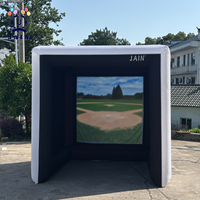 10ft/3m In Stock Inflatable Golf Simulator With Built-in Blower Inflatable Golf Practice /Shooting Tent For Daily Training