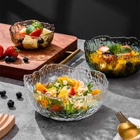 Japanese Glass Bowl Exquisite High Quality Tableware Home Soup Bowl Dessert Fruits Dishes Salad Bowl Kitchen Accessories