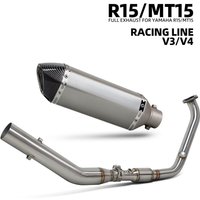 Kit d'échappement complet pour moto Yamaha YZF-R125 MT/XSR125 2019-26 R/MT15 XSR155 2017-26, collecteur 370MM, silencieux avec DB Killer