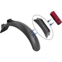 Electric Scooter Rear Wheel Fender for Xiaomi 4 Lite (2nd Gen) Kickscooter Water Proof Shell Night Reflector Fixed Seat Set