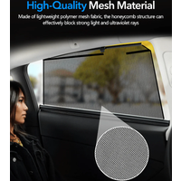 Magnetic Blocks Sunlight Heat Curtain Summer Car Mesh Sunshade Car Rear Window Automatic Protect Privacy Retractable Sunshade