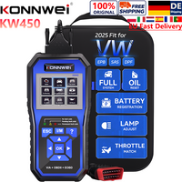 2026 KONNWEI KW450 Hochwertiges OBD2-Diagnosetool für alle Systeme von VW, Audi, SEAT, SKODA mit ABS, Airbag, Öl, EPB, DPF, SRS, TPMS Reset-Scanner und VAG COM-Funktion, kostenloser Versand