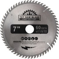 7 Inch 180mm 60 Teeth Carbide Circular Saw Blade Wood Plastic Cutting Disc Fine Tooth Saw Blade for Woodworking Tool