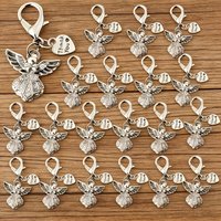 20Pcs Angel Keychains, Guardian Angel Heart Keyrings for Wedding Party Favors Thank You Gifts