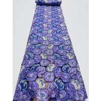 African Guipure Cord Lace Traditional Inspired Women's Garment Nigerian Cotton Embroidered Water Soluble Fabric for Occasional