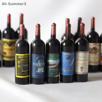 5Pcs 1/12 Dollhouse Miniature Wine Bottle Simulation Accessories For Decoration
